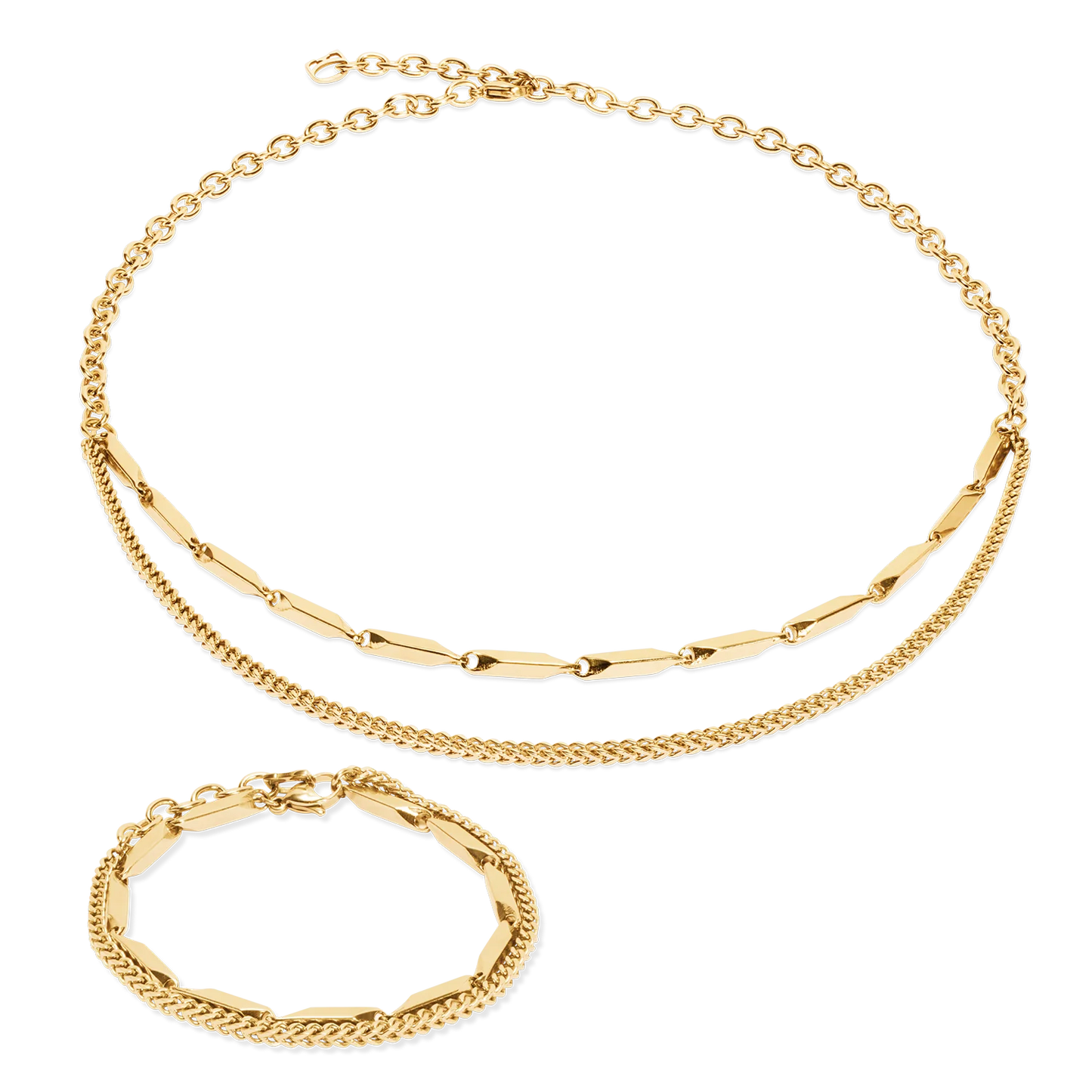 Coeur De Lion Necklace Twisted Layers - Gold