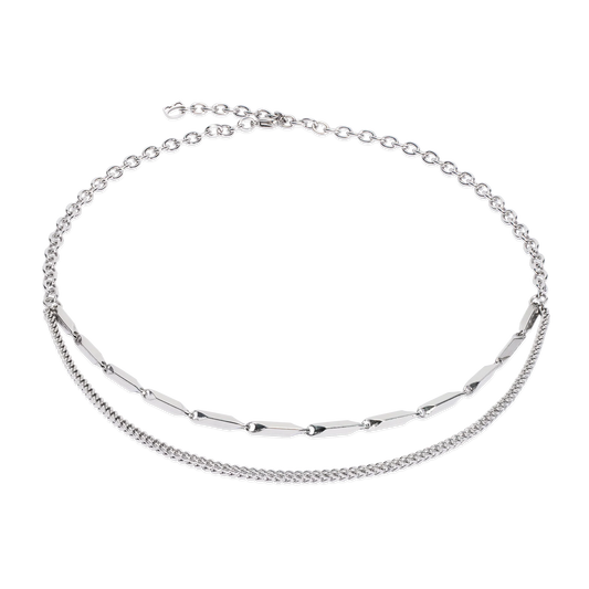 Coeur De Lion Necklace Twisted Layers - Silver