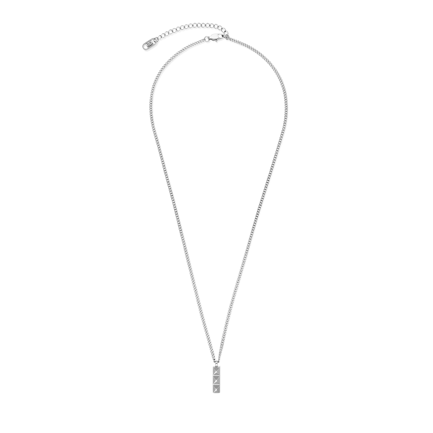 Necklace Spikes Trio Bar silver