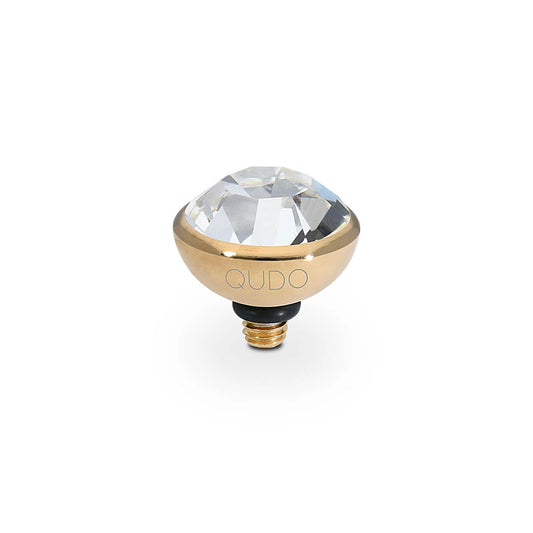 Qudo Bottone Top 10 mm - Gold Crystal
