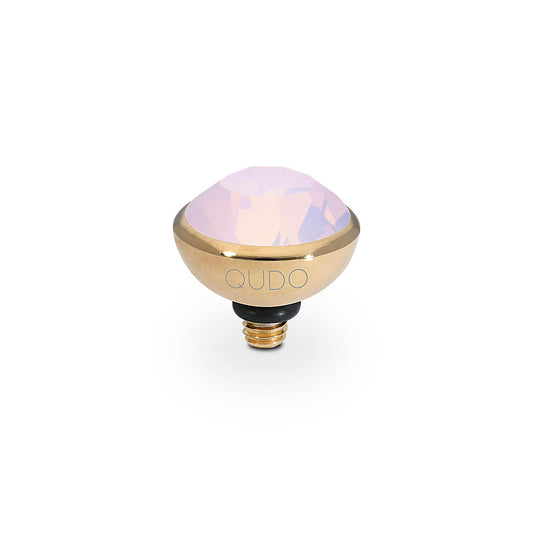 Qudo Rose Opal Bottone Top 10 mm - Gold