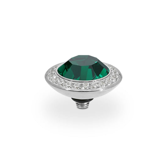 Tondo Deluxe Top 13 mm - Silver Emerald