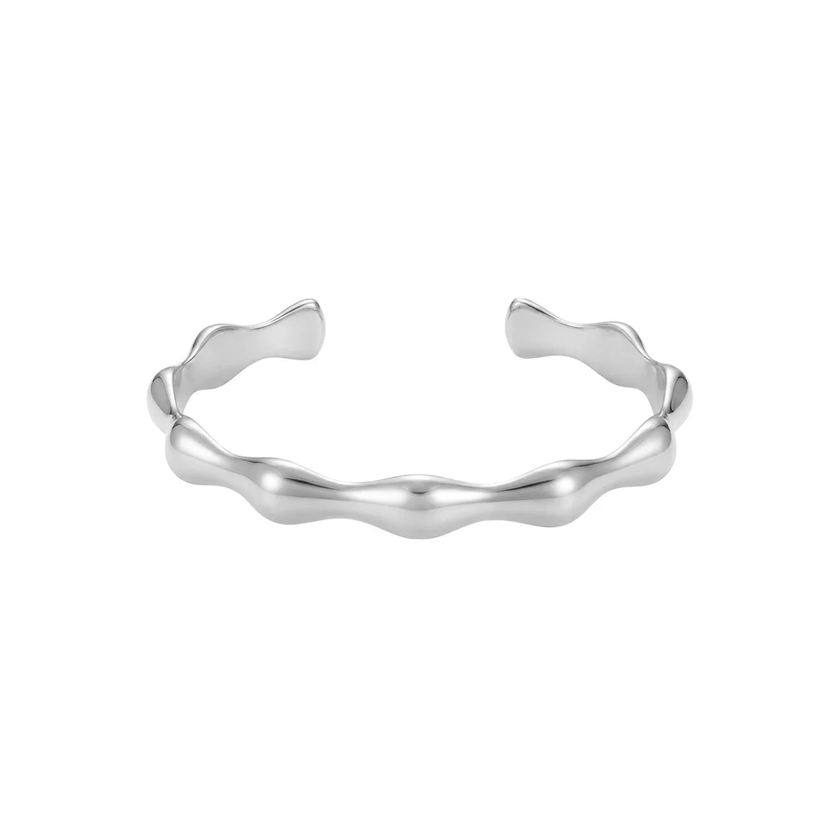 Silver Tone Organico Bangle