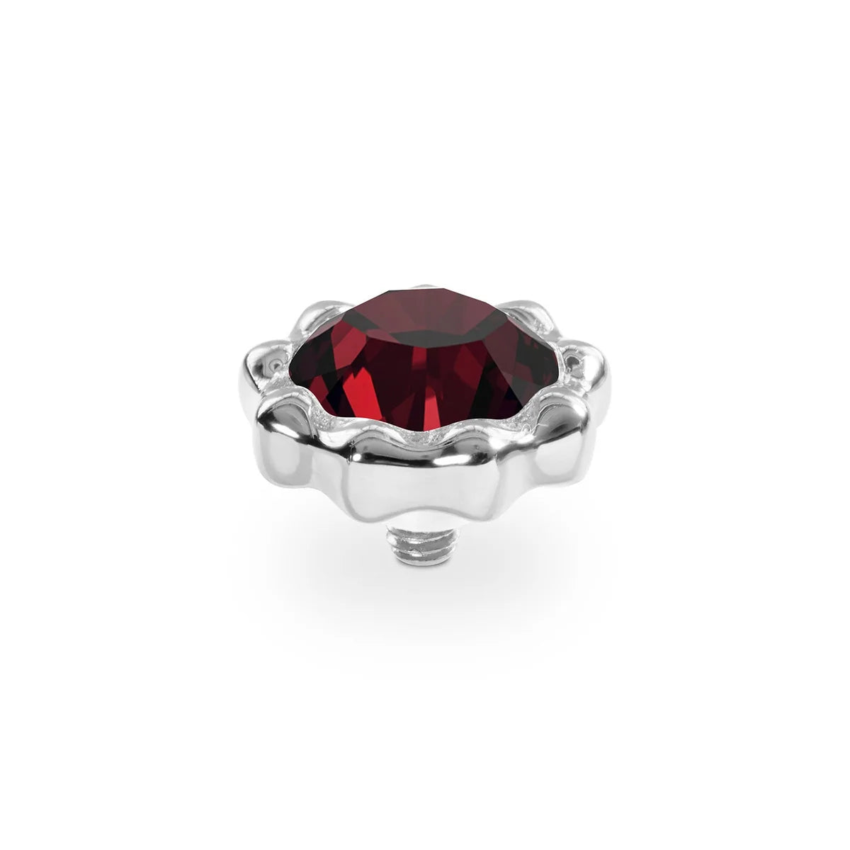 Silver Tone Organico Top 8,5 mm Burgundy