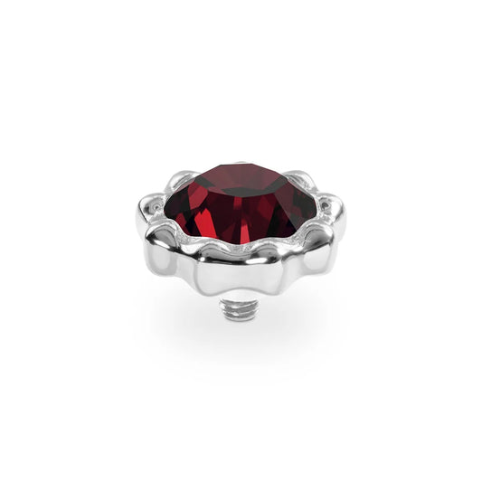 Silver Tone Organico Top 8,5 mm Burgundy