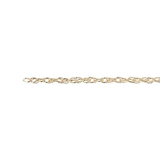 PermaJewel Yellow Gold Double-Rope Anklet