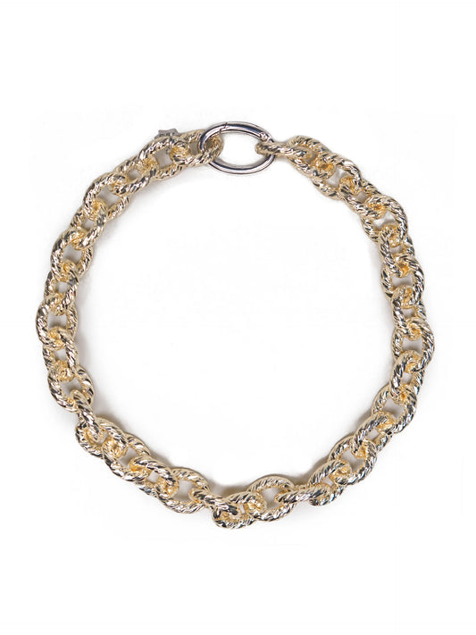 Round diamond mesh necklace