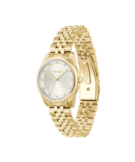 Hugo Boss Ladies Gold Plated Bracelet Watch
