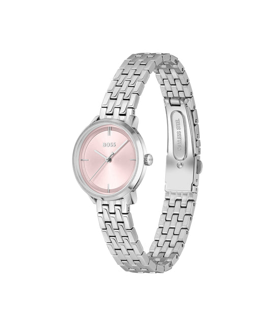 Hugo Boss Ladies Steel Bracelet Watch with Pink Dial