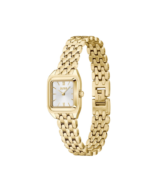 Boss Gold Ladies Bracelet Watch with Square Dial