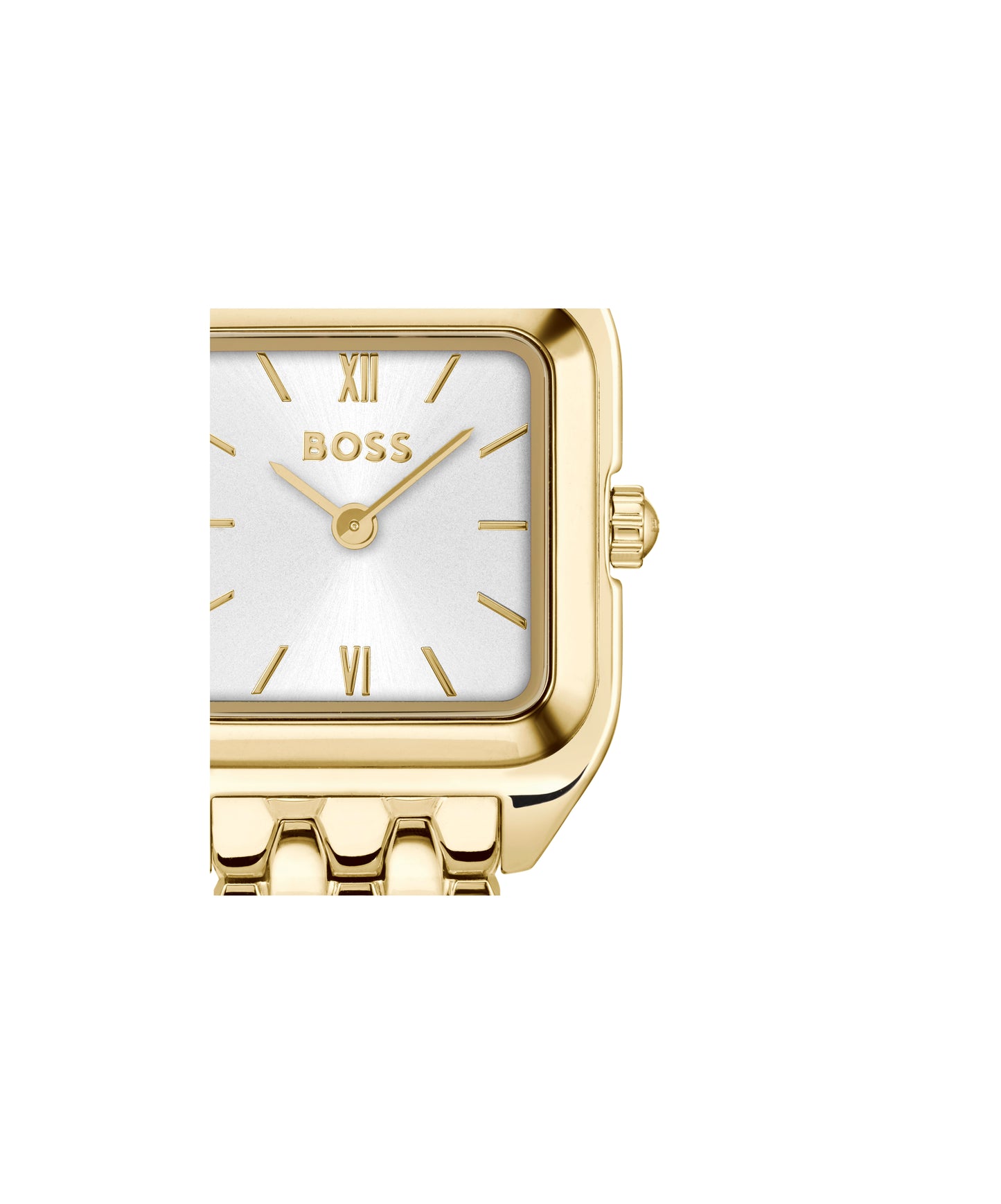 Boss Gold Ladies Bracelet Watch with Square Dial