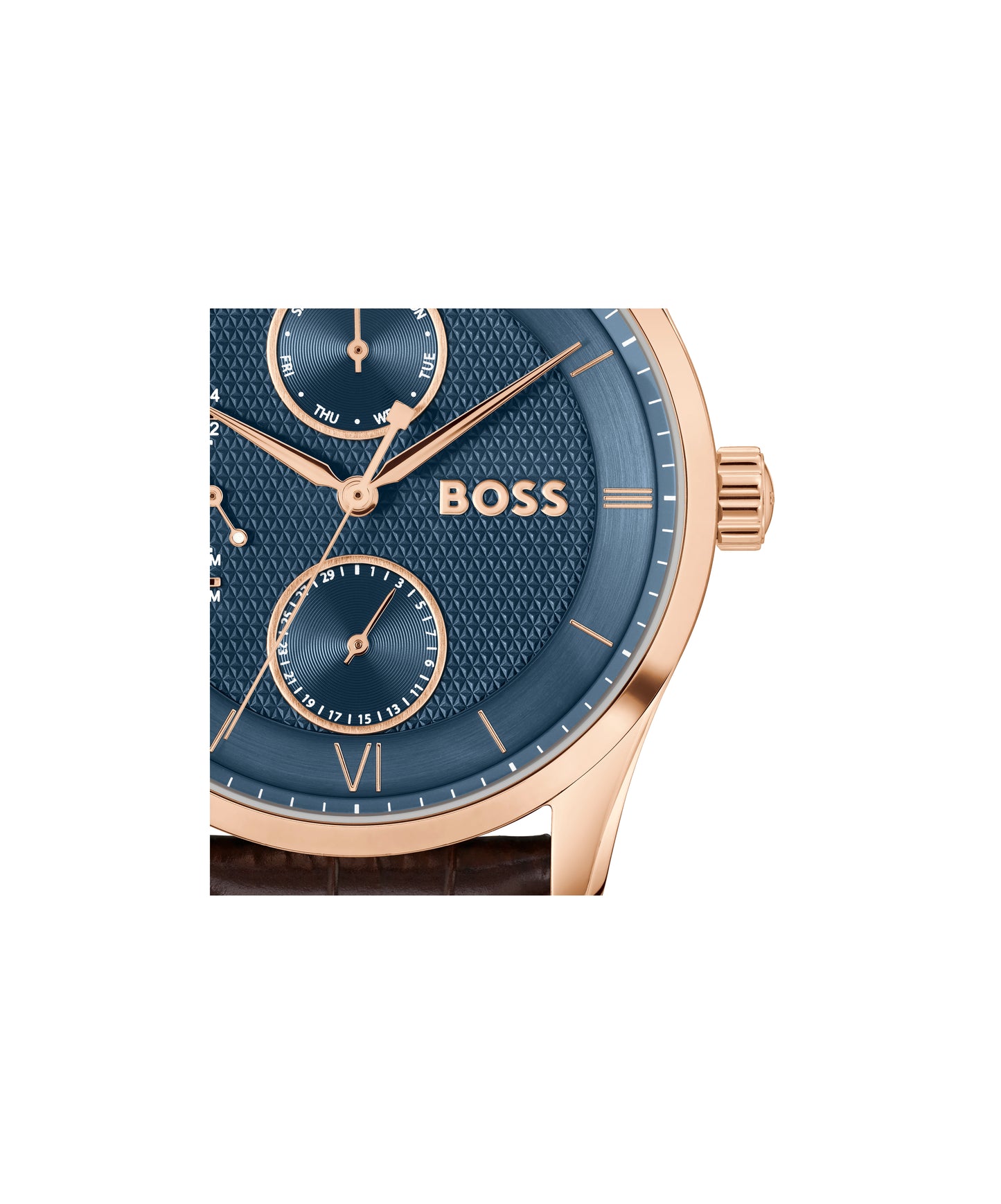 Boss Gents Leather Strap Chronograph Watch