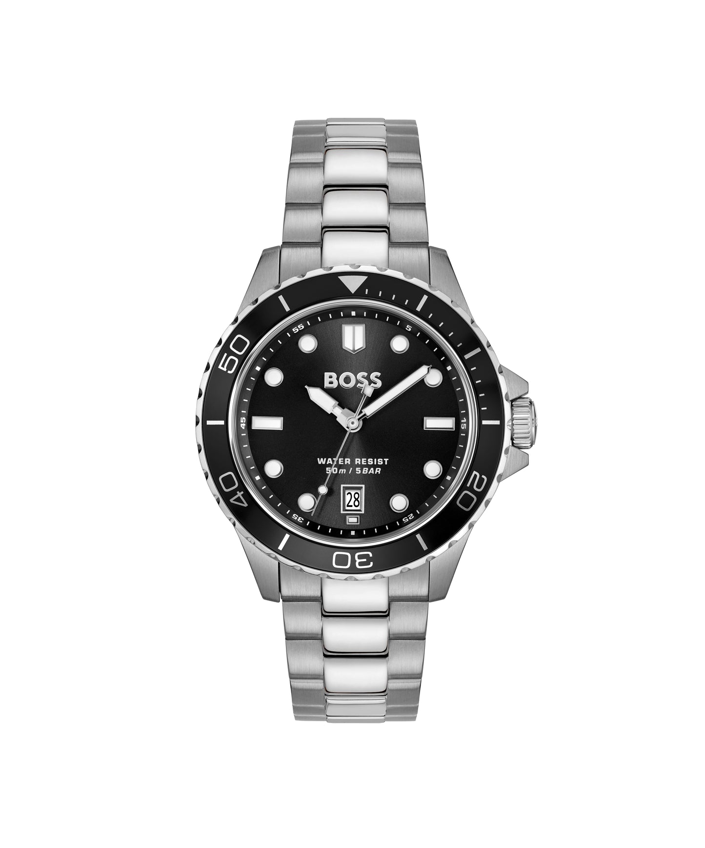 Boss Gents Steel Watch with Black Dial