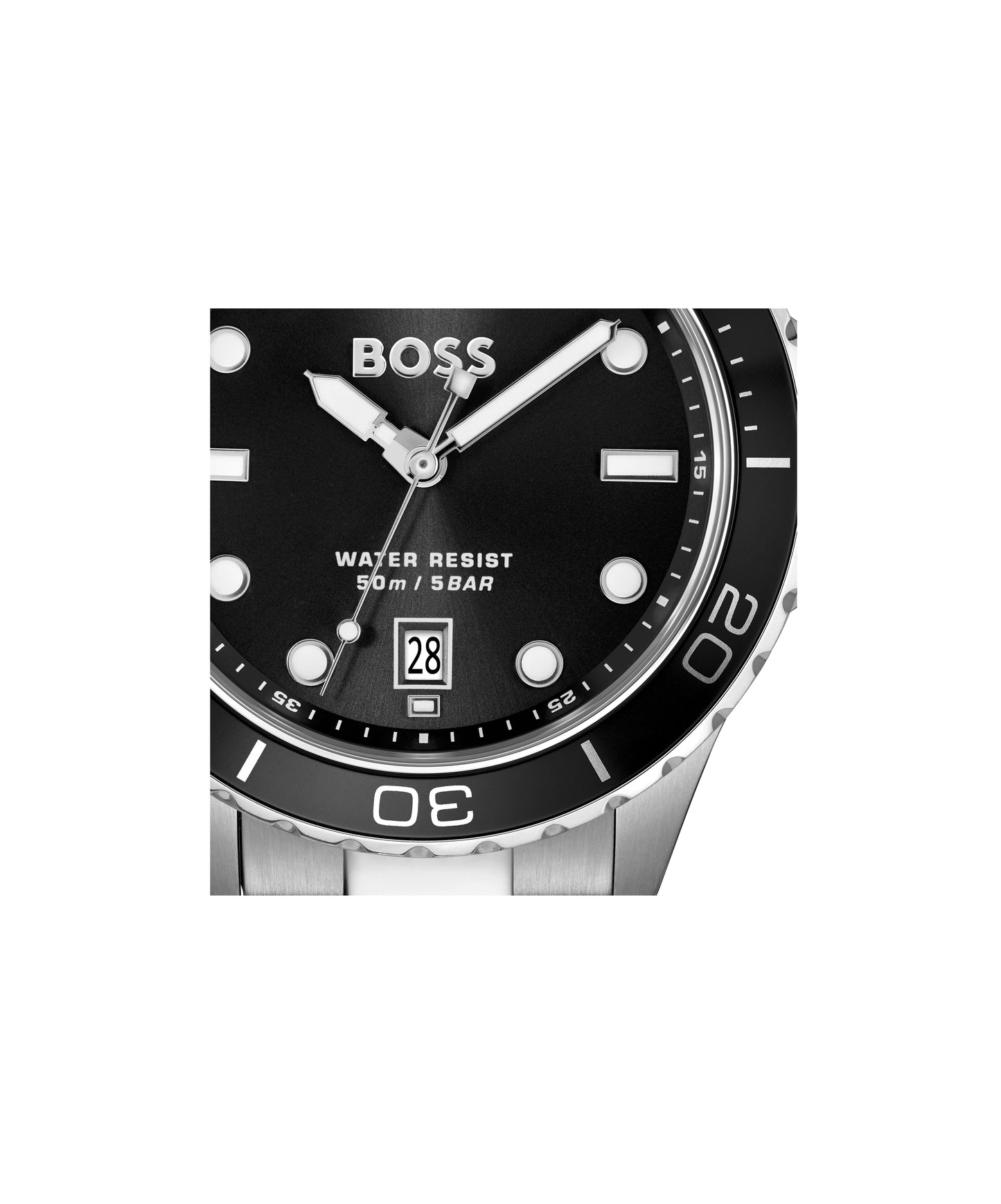 Boss Gents Steel Watch with Black Dial