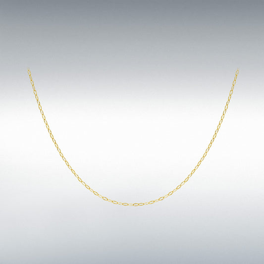 9ct Yellow Gold Diamond Cut Link Chain