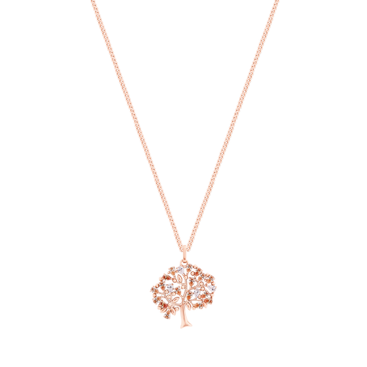 TREE OF LIFE & CLEAR TEAR DROP CZS RG PENDANT