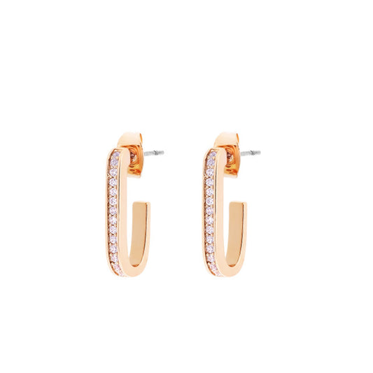 Gold & Cz 'J' EARRINGS