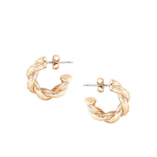 ROPE TWIST EARRINGS - GOLD