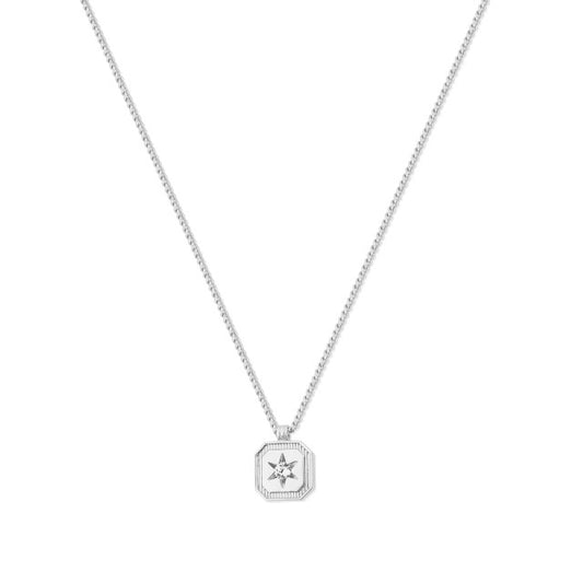 Compass Star Pendant Silver