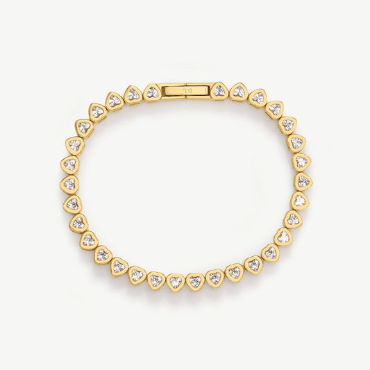 Heart Tennis Bracelet