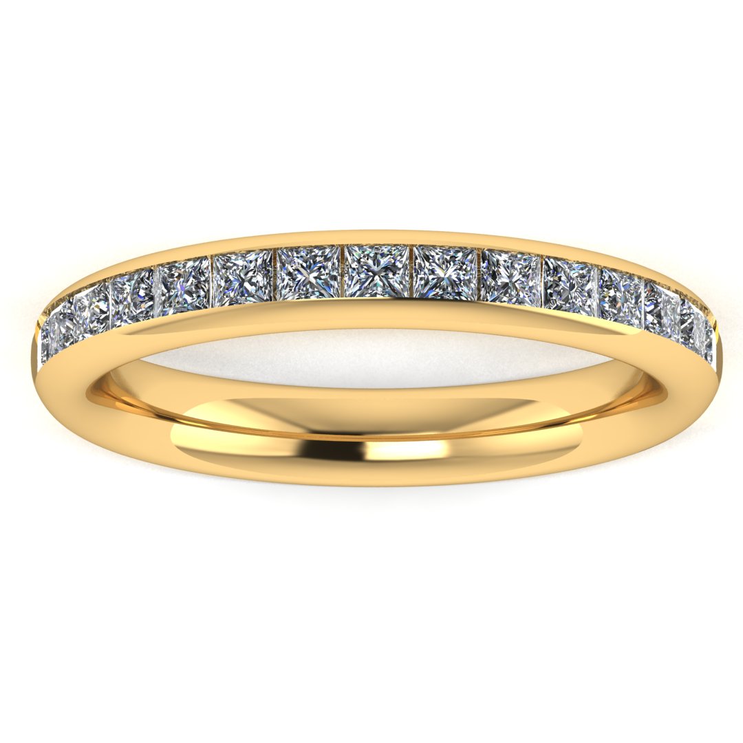 Princess Cut Channel Set Diamond Band
