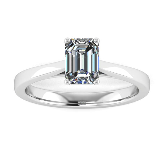 Emerald Cut Diamond Solitaire Ring