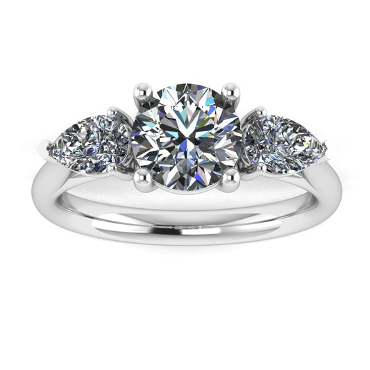 Trilogy Brilliant & Pear Cut Diamond
