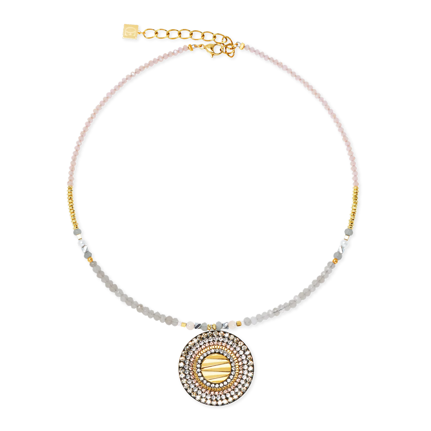 Necklace Amulet Modern Future gold-beige