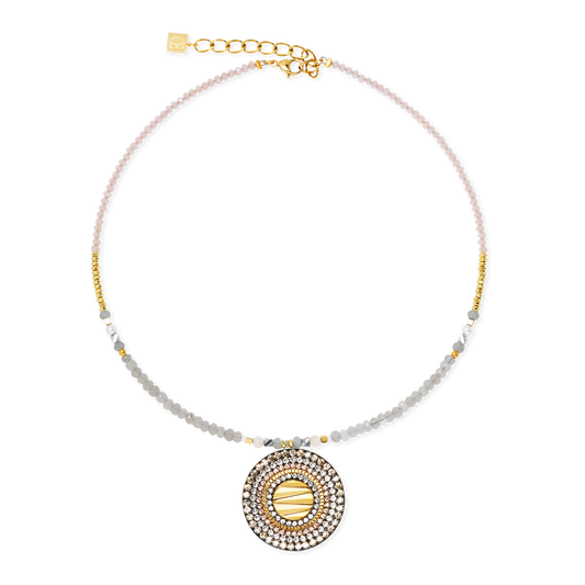 Necklace Amulet Modern Future gold-beige