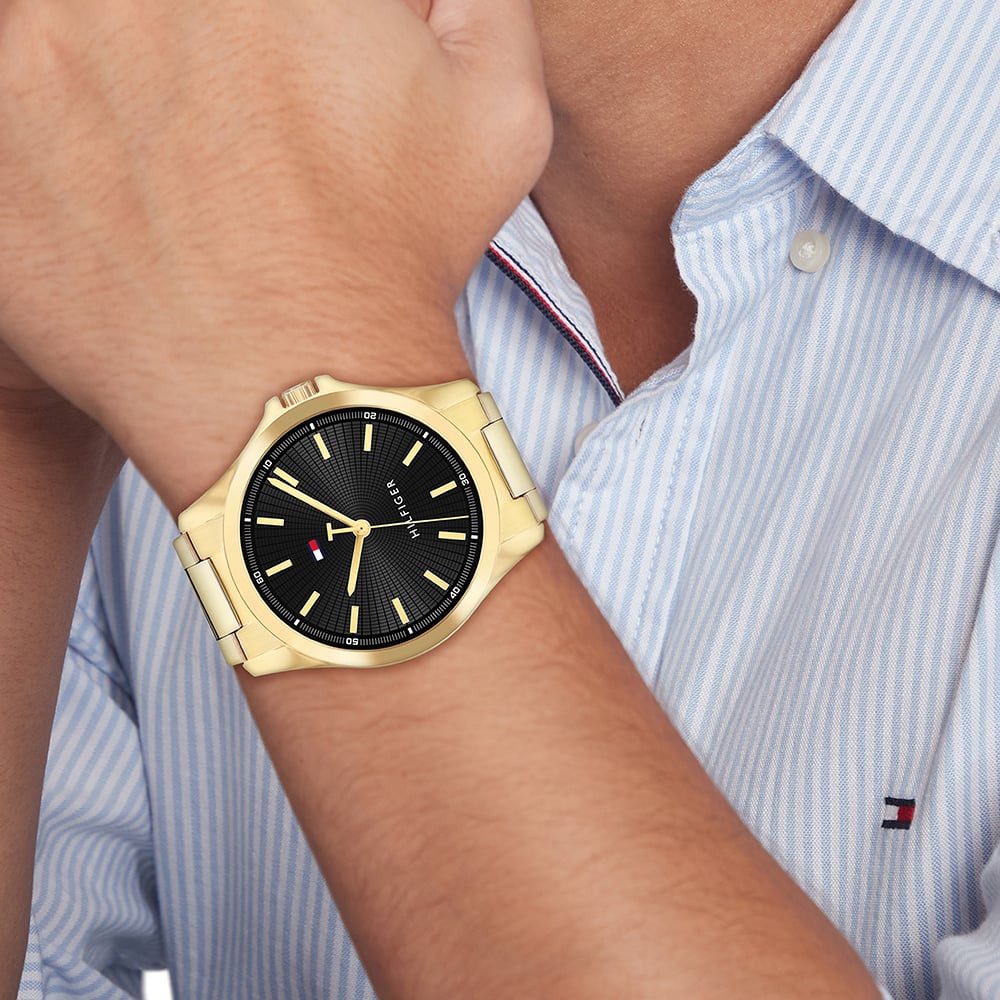 Tommy Hilfiger Mens Gold Bracelet Watch