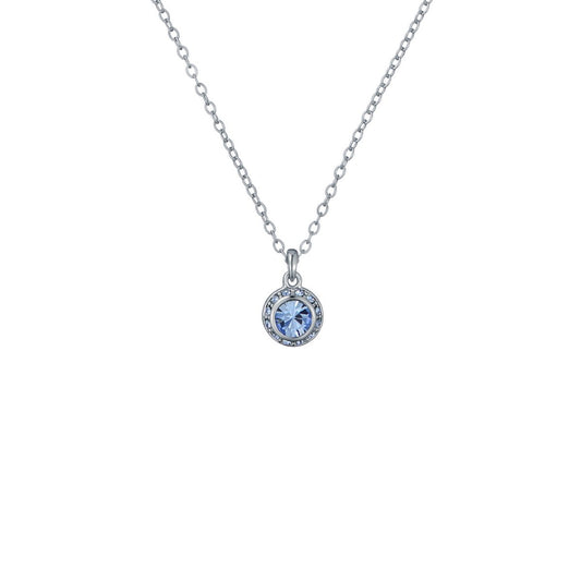 TED BAKER SOLTELL Sparkle Crystal Pendant Necklace Silver/Blue
