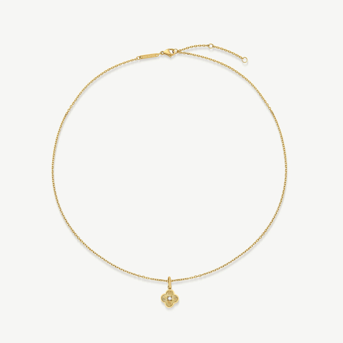 Pleated Clover Necklace