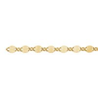 Yellow Gold Dapped Long & Short Chain Anklet (27 cm)