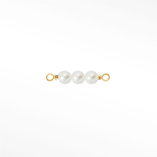 Rock Candy Natural Gemstone Connectors. Gold Filled Pearl