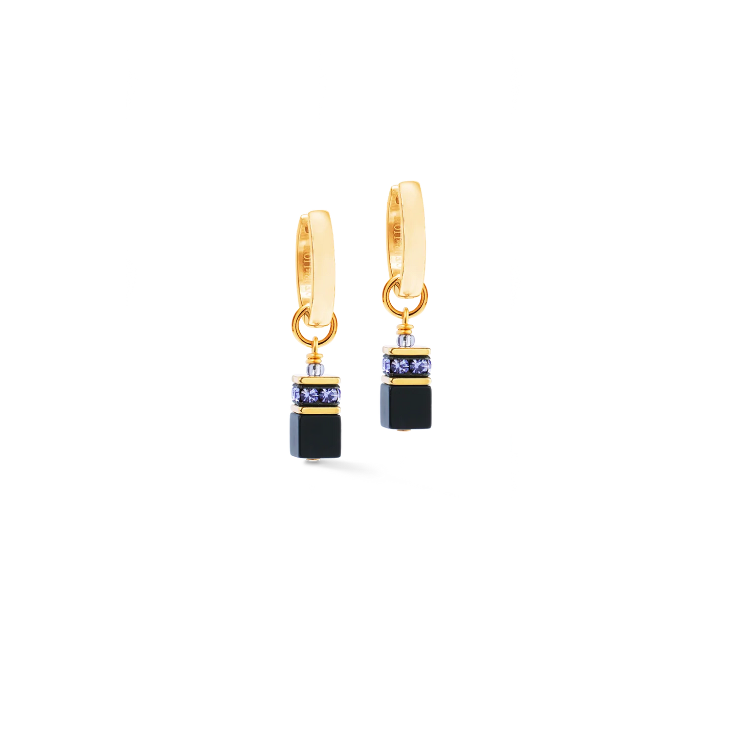 GeoCUBE® Precious Classic Hoop Blue Moon gold