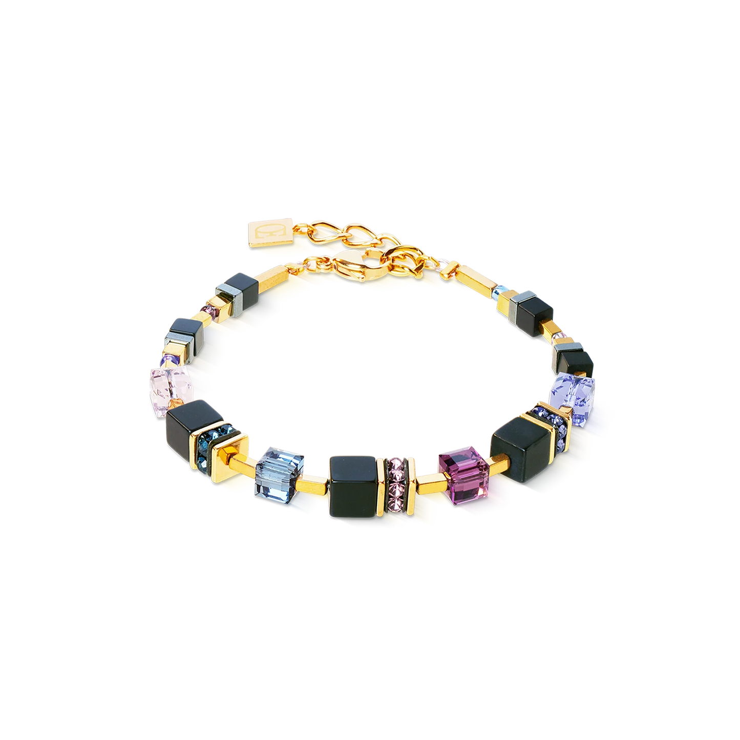 GeoCUBE® Precious Classic bracelet Blue Moon gold