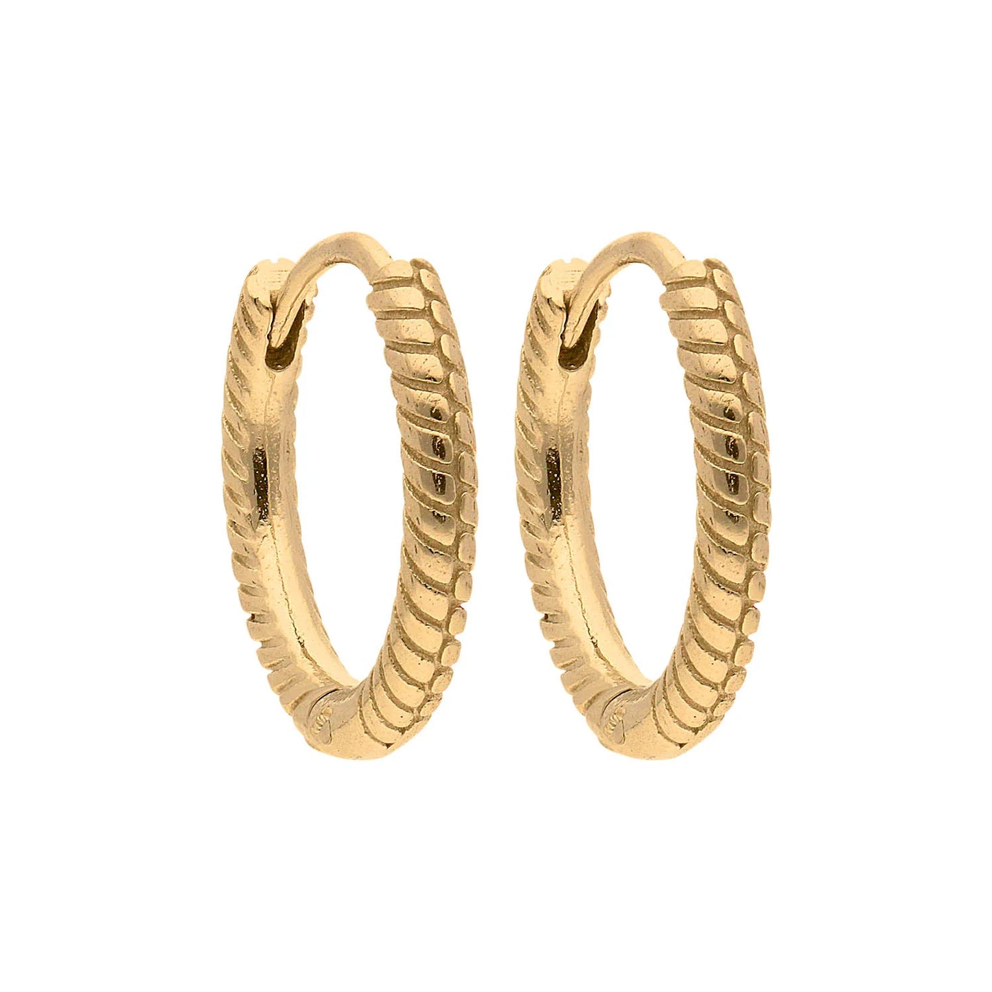 Qudo Perosa Hoop Earrings Gold