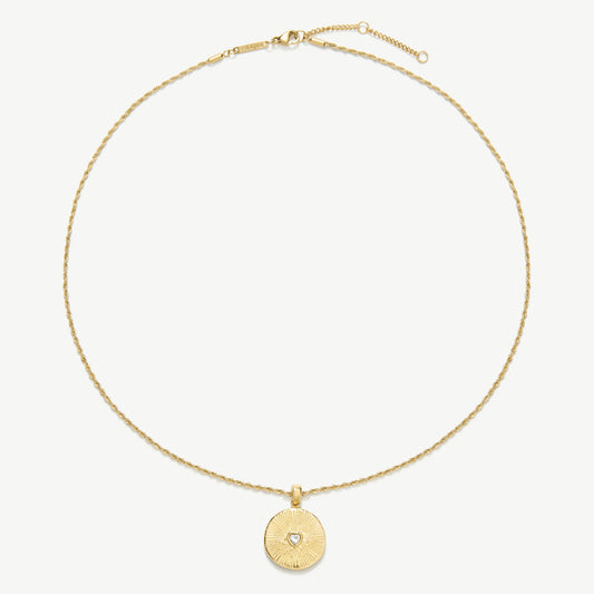 Heart Talisman Necklace With Stones