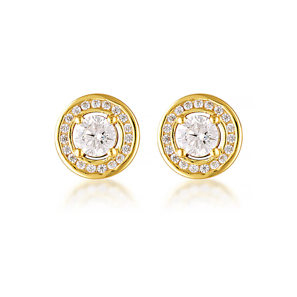 MILESTONE HALO EARRINGS IN GOLD