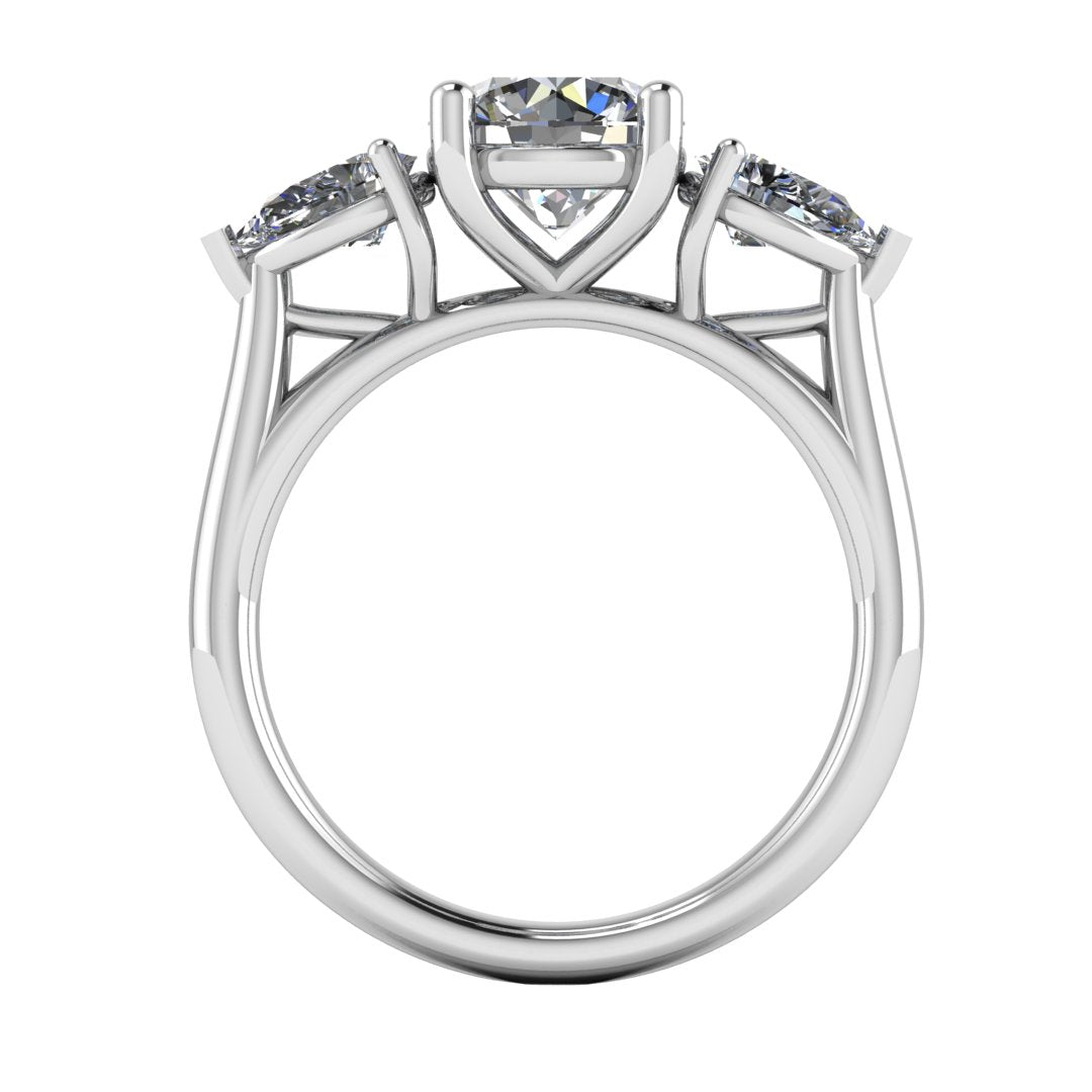 Trilogy Brilliant & Pear Cut Diamond
