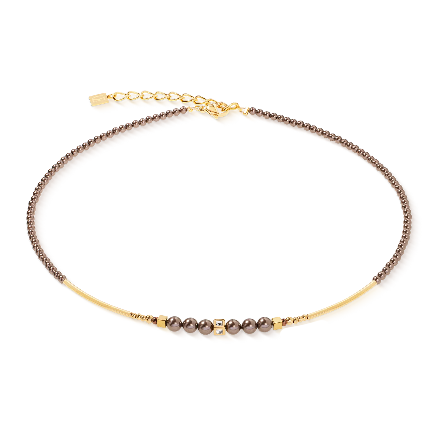 Necklace Shimmering Princess Pearls gold-brown