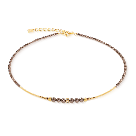 Necklace Shimmering Princess Pearls gold-brown