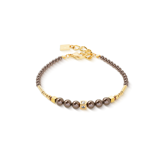 Bracelet Shimmering Princess Pearls gold-brown
