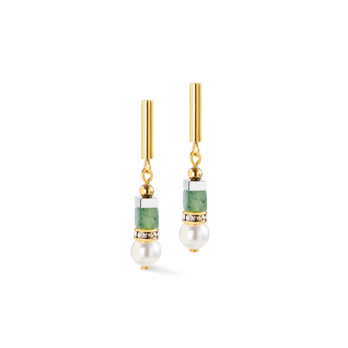 Precious Fusion Offset earrings gold-green