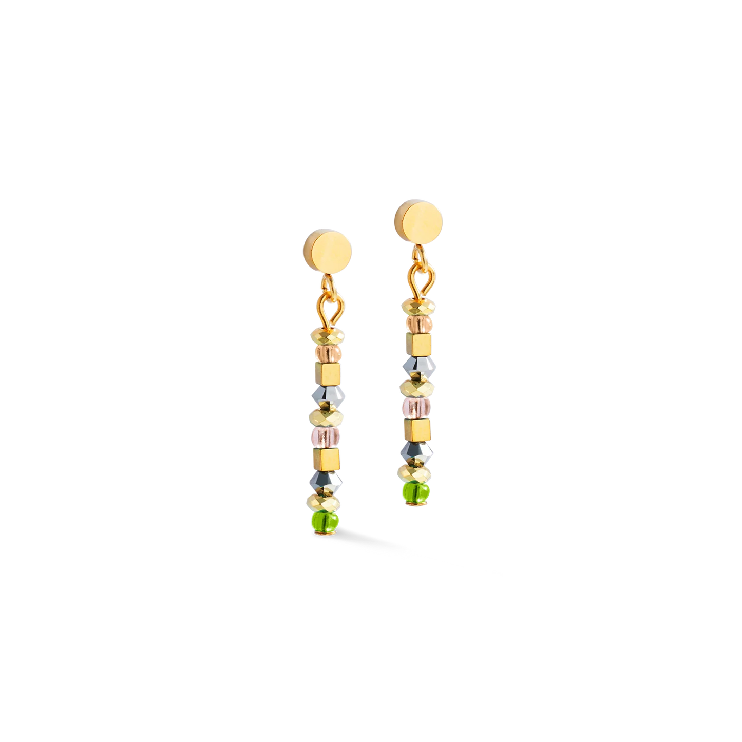 Earrings golden Whisper brown-olive