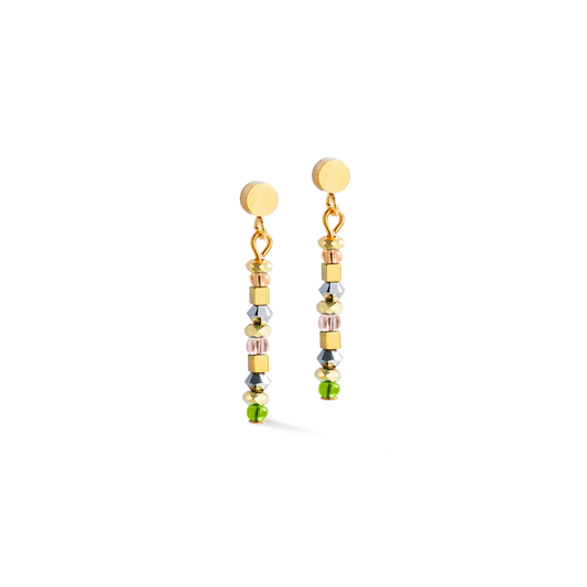 Earrings golden Whisper brown-olive