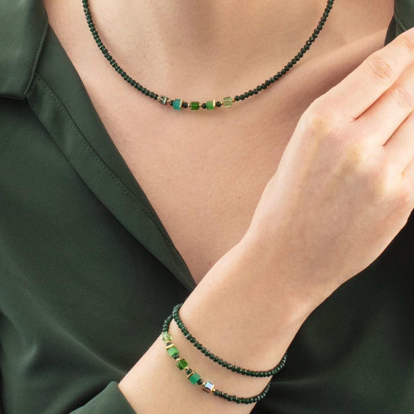 Joyful Colours Update Necklace gold-green