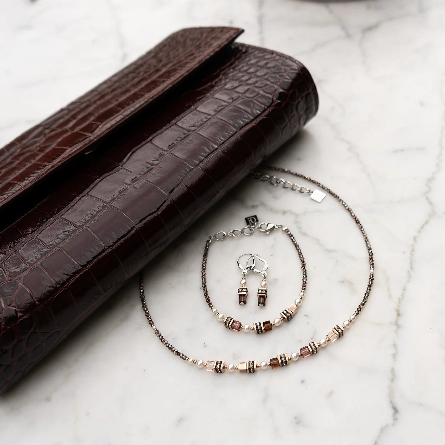 Sparkling Princess necklace Mocha Mousse