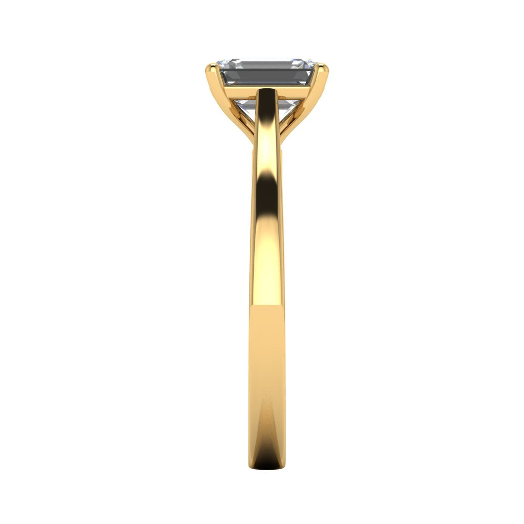 Emerald Cut Diamond Solitaire Ring