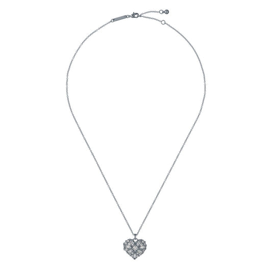 TED BAKER CHERISH: Crystal Cluster Heart Locket Pendant Necklace